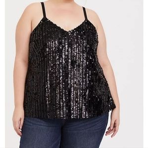Torrid Black Sequin Tank